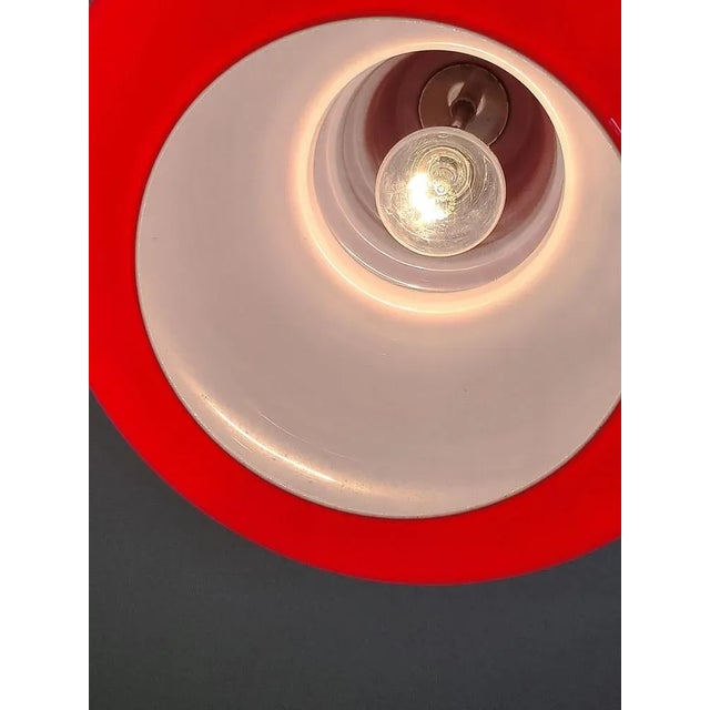 Vintage Red Glass Pendant Lamp from Peill & Putzler, 1970s For Sale - Image 6 of 9