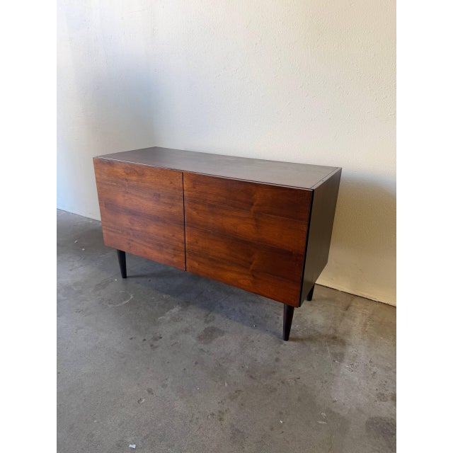 Mid Century Danish Teak Sideboard – Vintage Scandinavian Storage Cabinet – Two Door Credenza For Sale In Los Angeles - Image 6 of 10
