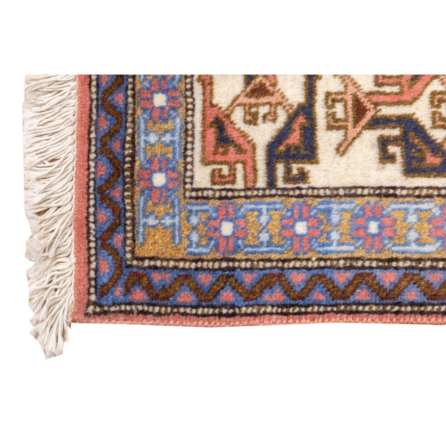 Semi-Antique Hand-Knotted Persian Ardebil Rug – 4'5" X 6'10" For Sale - Image 9 of 14