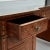 Wood Antique English Adams Style Leather Top Desk For Sale - Image 7 of 13