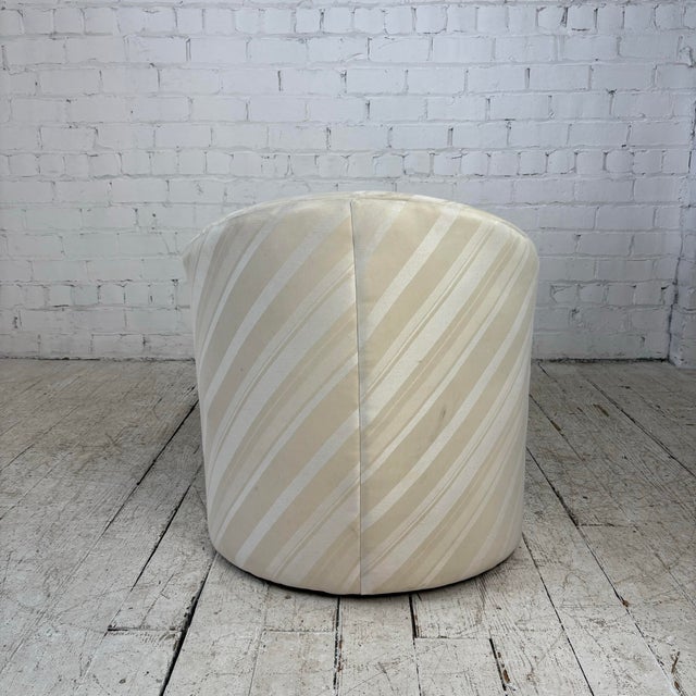 White White Striped Chaise Lounge For Sale - Image 8 of 10