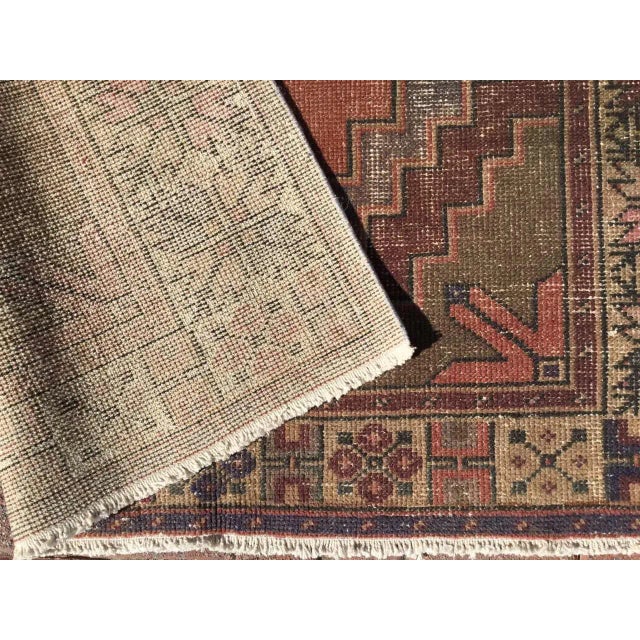 1950s Rustic Turkish Area Rug - 57" X 114" For Sale - Image 9 of 10