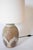 Beige and White Geometric Pattern Ceramic Table Lamp, 1960s For Sale - Image 3 of 5
