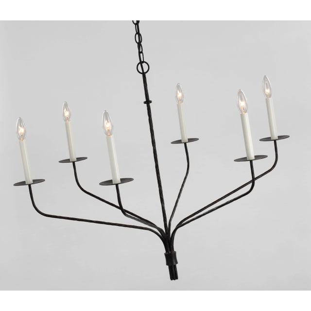 Belfair Large Chandelier in Aged Iron Designer: Ian K. Fowler Canopy: 4.75" Round Mounting: Chain Shade Detail: No Option...