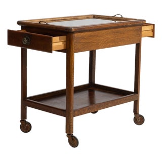French Oak Bar Cart, Antique, France, Circa 1950 For Sale