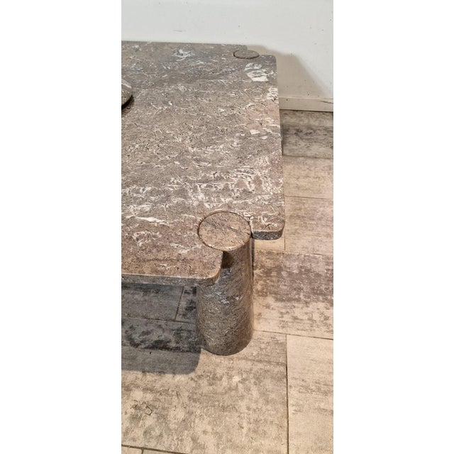 Square Grey Marble Coffee Table and Scale form Angelo Mangiarotti, 1975, Set of 2 For Sale - Image 15 of 16