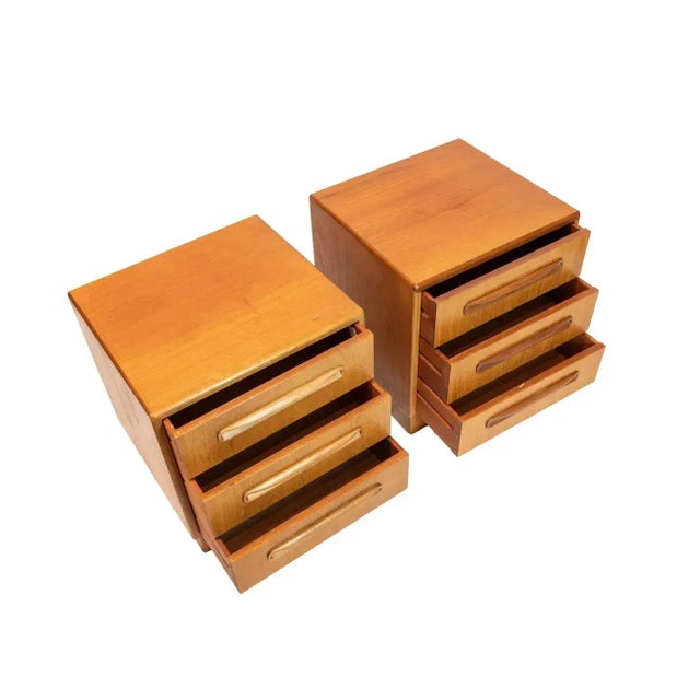 Wood 1960s Vintage G Plan Teak 'Fresco' Chests by Victor Wilkins - a Pair For Sale - Image 7 of 9