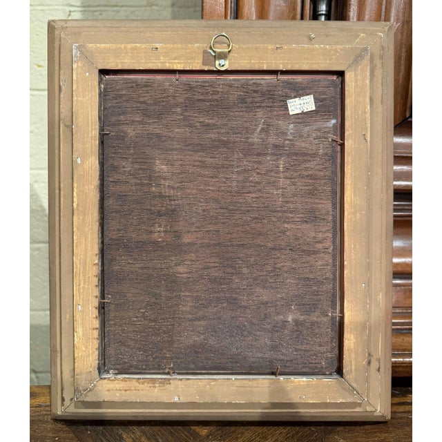 Gray Early 20th Century French Parisian Oil Painting on Board Signed Rene Malus For Sale - Image 8 of 8