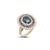 Modern 2.57ct Blue Sapphire and Diamond Cocktail Ring in 14k Rose Gold Size 7 For Sale - Image 3 of 12