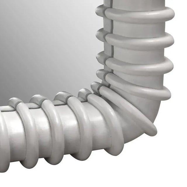 Mid-Century Modern NOIR Toshi MIrror, Solid White For Sale - Image 3 of 4