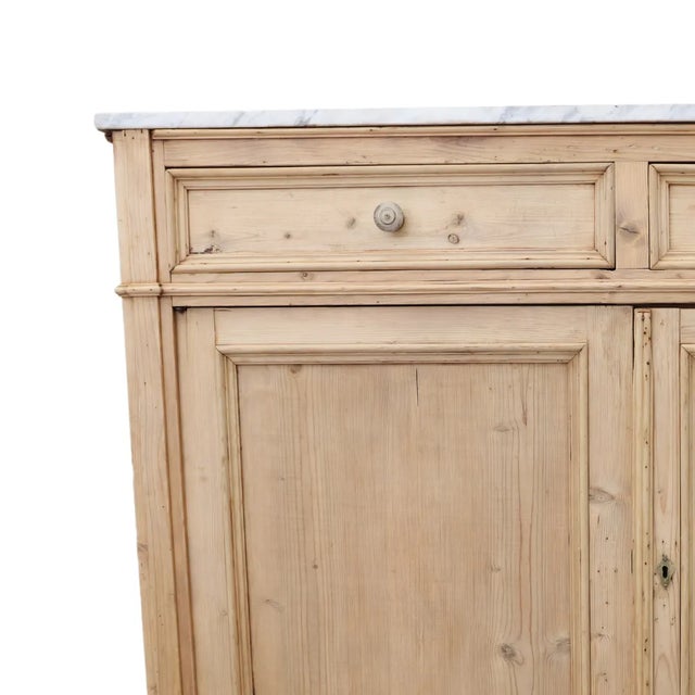 White 19th Century Louis Philippe Cabinet With Marble Top For Sale - Image 8 of 10