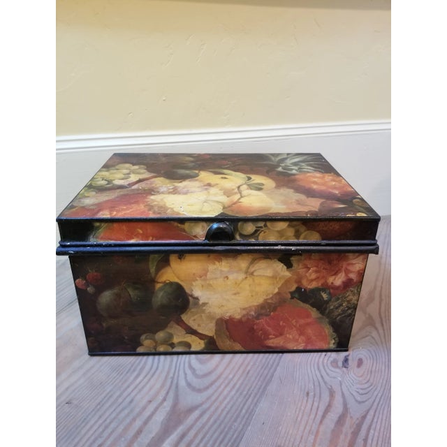 Antique Tole Storage Box For Sale - Image 12 of 13