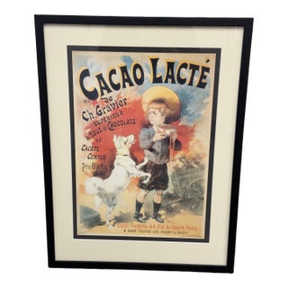 Framed Cacao Lacté De Ch. Gravier Poster Reproduction For Sale