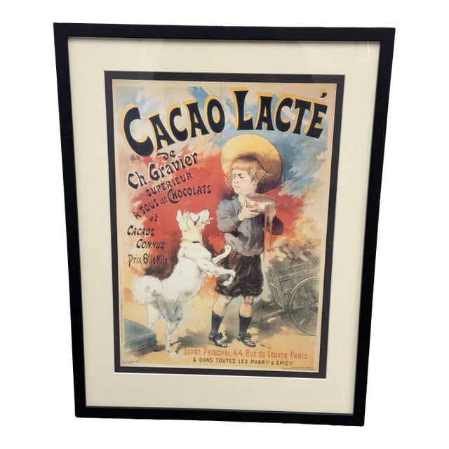 Framed Cacao Lacté De Ch. Gravier Poster Reproduction For Sale