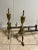Vintage Pair of Victorian Queen Anne Style Polished Brass Andirons For Sale - Image 10 of 12