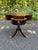 Vintage Ducan Phyfe Georgian Style Clover-Shaped Top Mahogany Pedestal Drum Side Table For Sale - Image 9 of 15