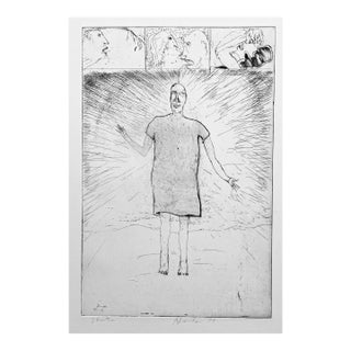 1979 Dellas Henke Figural Etching For Sale