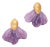 ELISE, Earrings, Purple, Clip For Sale