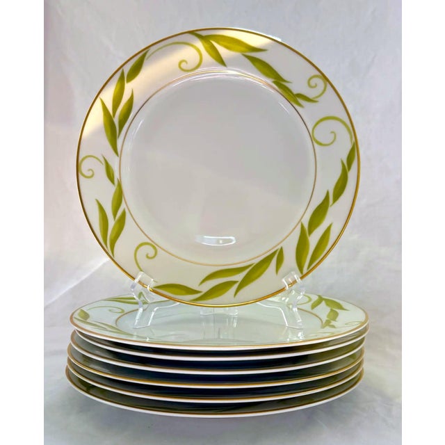 Limoges Bernardaud “Frivole” Salad Plates – Set of Seven (7). Bernardaud’s Frivole pattern, crafted in Limoges, France—a...