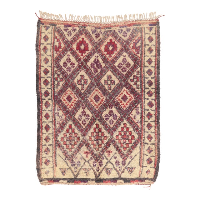 Vintage Beni Ourain Moroccan Rug, 05'10 X 07'09 For Sale