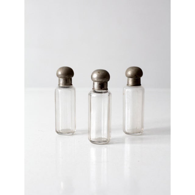 Transparent Antique Art Deco Vanity Bottles Set For Sale - Image 8 of 10