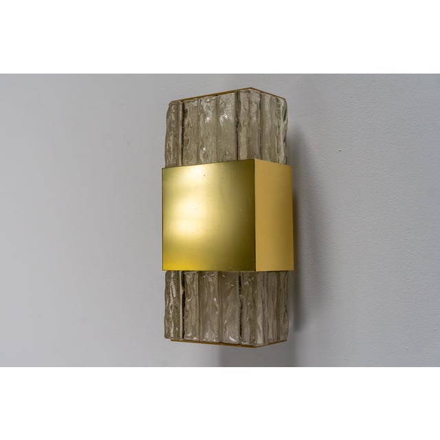 Glass Wall Lights Sconces by Jean Perzel for Atelier Perzel, France, 1960s, Set of 2 For Sale - Image 4 of 9
