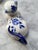 White Set of 2, 1980s Ceramic Blue and White Cat For Sale - Image 8 of 13