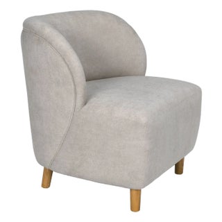 NOIR Laffont Chair with Wheat Fabric For Sale