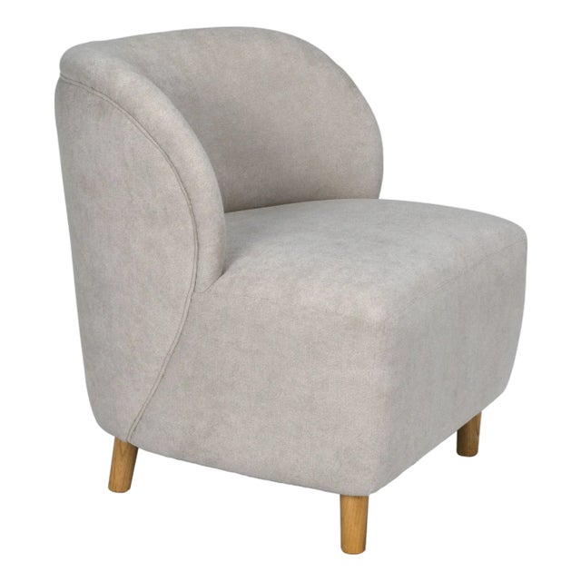 NOIR Laffont Chair with Wheat Fabric For Sale