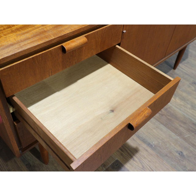 1960s Mid Century Modern Vintage Teak Tall Buffet Credenza by Austinsuite Danish Style For Sale - Image 12 of 14