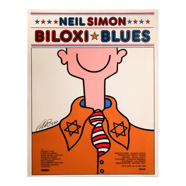 1988 Canadian Theatre Poster, "Biloxi Blues" Neil Simon (Vittorio) For Sale