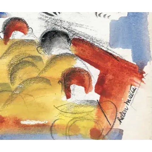 Watercolor by Helen Wagner Malta (1912-1975) who worked in New York City in the 1930s, teaching at the Harlem Art Center...