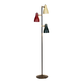 Mid-Century Tri Shade Floor Lamp by Gerald Thurston For Sale