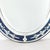1960s Mid-Century Venetian Glass Reverse-Etched Oval Mirror W/ Sapphire Blue Border For Sale - Image 5 of 16