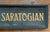 Early 20th Century Double Sided "The Saratogian" Saratoga Newspaper Sign For Sale - Image 4 of 16