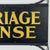 Early 20th Century "Marriage License" Wood Sign in Gold Letters and With Original Brackets For Sale - Image 4 of 9