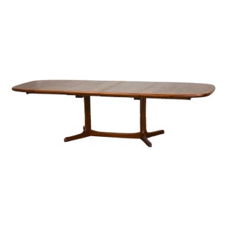 1970s Refinished Danish Modern Teak Dining Table by Dyrlund For Sale