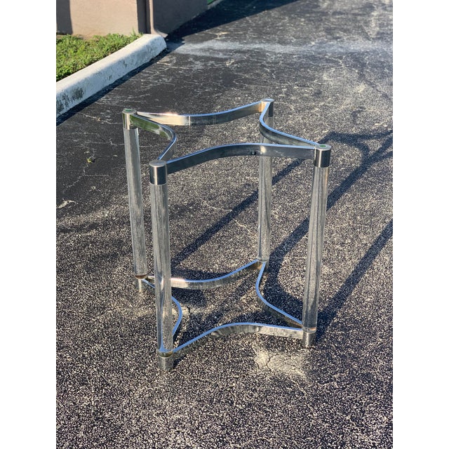 1970s Lucite and Chrome Dining Base For Sale - Image 10 of 10