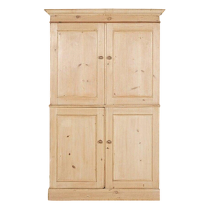19th Century English Pine Linen Press, 1870s