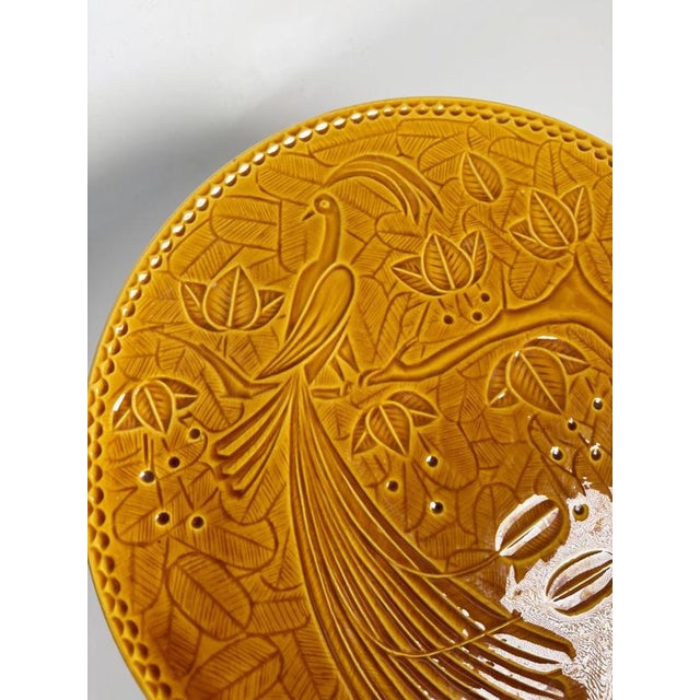 1960s Brown Ceramic Dish with Bird Decoration, France, 1960s For Sale - Image 5 of 12