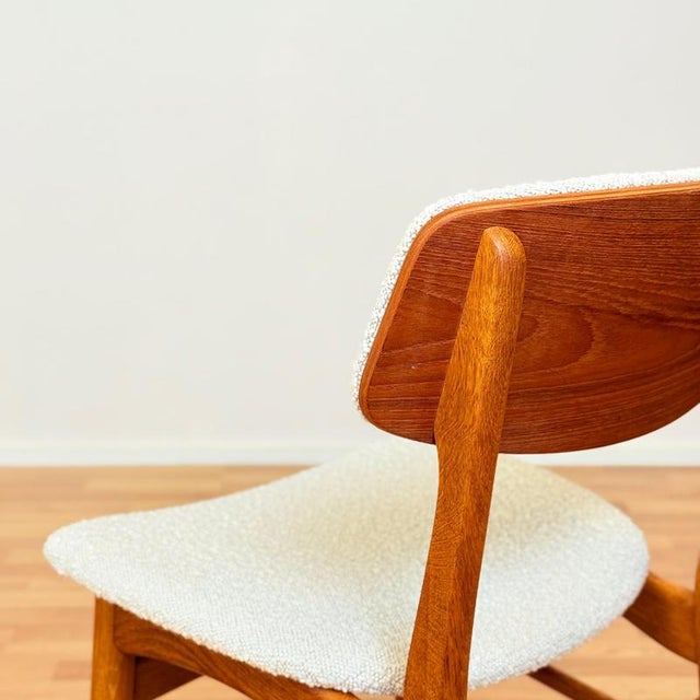 Brown Danish Dining Chairs in Oak and Teak, 1950s, Set of 4 For Sale - Image 8 of 15