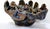 2020s Modernist Ceramic Abstract Studio Pottery Set in Earth and Blue Hues - Set of 3 For Sale - Image 5 of 13