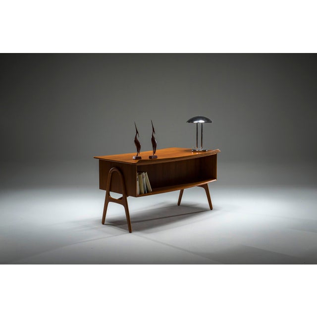 Mid-Century Danish Teak Desk by Svend Åge Madsen for Sigurd Hansen, 1950s For Sale - Image 14 of 18