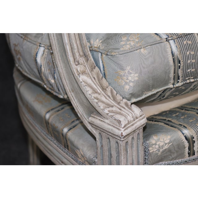 Pair of Antique Louis XVI Style Paint Decorated Arm Chairs by Maison Jansen For Sale - Image 10 of 17