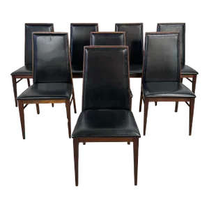 Set of 8 Walnut Dillingham Dining Chairs
