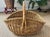 Mid 20th Century French Large Rattan Market Basket For Sale - Image 6 of 10