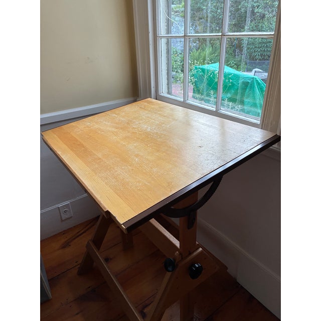 Wood Anco Bilt Adjustable Mid-Century Modern Drafting Table, 1940s–50s For Sale - Image 7 of 7
