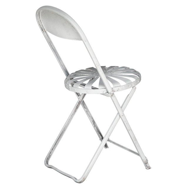 Antique Francois Carre Sunburst Folding Garden Chairs, 2 Pieces For Sale - Image 12 of 18