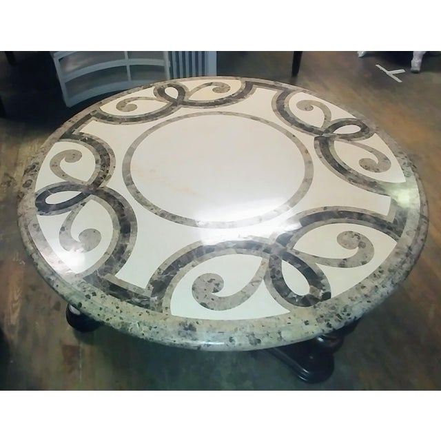 Thomasville Furniture Hills of Tuscany Round Stone Top Cocktail Table