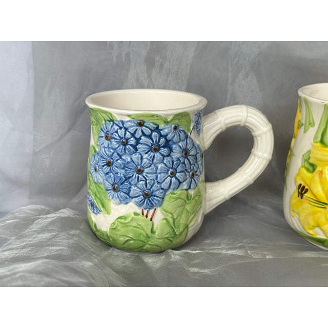 Shafford China Vintage Spring Flower Floral Coffee Mug Set For Sale - Image 4 of 11